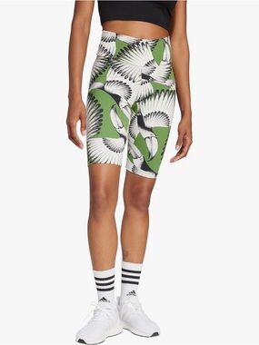 Farm Rio and Adidas Toucan Wings Crew Tropical Biker Shorts Size Medium NWT